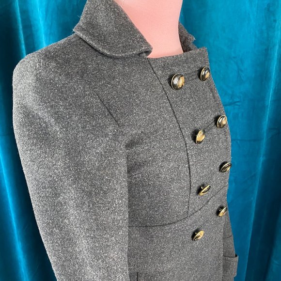 Marc by Marc Jacobs Double Breasted Wool Blend Coat Gray - Picture 6 of 16